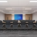 Modern multi-functional meeting room 3d model