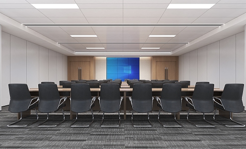 Modern multi-functional meeting room 3d model