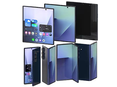 Foldable Smartphone Design With Multiple Angles Screen Display And Camera Features 3d model