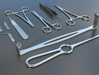 Surgical Instruments Medical Instruments Surgical Tools Scalpel Forceps Clip Forceps Surgical Tools Super Realistic High Precision Video Grade 3d model