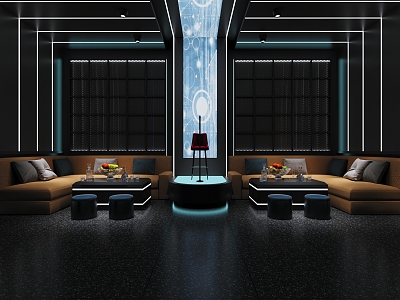 Light Luxury Bar Room model