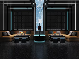Light Luxury Bar Room 3d model