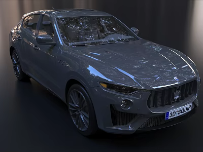Maserati Gray SUV with Sleek Modern Design and Shiny Exterior Features 3d model