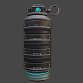 Black Cylindrical Weapon Explosive Device With 3407 Number Ring Sections And Top Handle