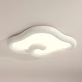 Modern Cloud Shaped Ceiling Lights With Wavy Edges White And Beige Design 3d model