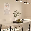 Modern Restaurant Kitchen Interior With White Cabinets White Countertops Black Refrigerator And Dining Chairs