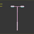Modern White Floor Lamp with Dual Adjustable Lamps and Slim Metal Stand Design