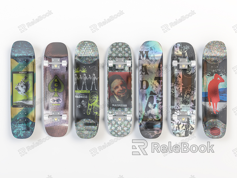 Modern skateboard home decoration skateboard beauty Chen pendant model