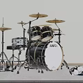 Mapex Professional Drum Set Musical Instrument With Drums Cymbals On White Carpet