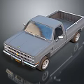 Classic Gray Chevrolet Pickup Truck With Single Cab And Bed