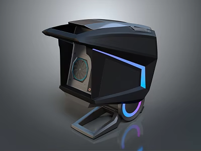 Projection Monitoring Device With Modern Design HD Projection Surveillance Camera And Mobile Base 3d model