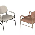 Modern Dining Chairs With Light Gray Burgundy Upholstered Seats And Metal Frames