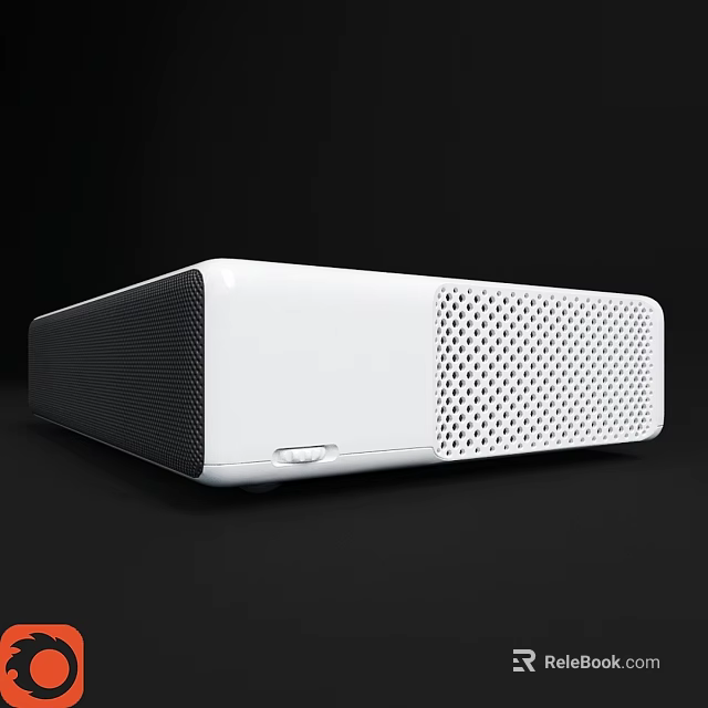 White Compact Desktop Computer Case With Modern Mesh Design And Sleek Finish 3d model