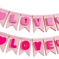 Cartoon Style Valentine's Day Elements Small Color Flag Cartoon Elements Love Elements Love Theme 3d model