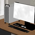 Modern Computer Desktop Computer Office Supplies Monitor Apple Computer 3d model