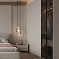 Modern Bedroom Interior Design With Bed Nightstands Pendant Lights And Area Rug