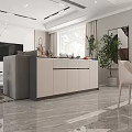 Modern Living Room Interior With Stylish Sideboard Decorative Plants And Window