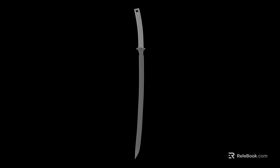 Japanese Katana Weapon With Sharp Long Blade And Traditional Design 3d model 
