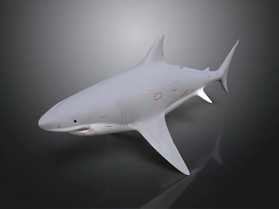shark marine fish ancient predator deep sea horror fish freshwater fish marine fish animal 3d model