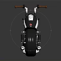 Vintage Style Black Motorcycle With Brown Leather Seat Chrome Details And Shiny Wheels