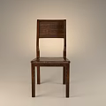 Wooden Modern Dining Chair With Curved Backrest And Smooth Surface Design For Home Dining Room