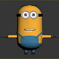 Popular Movie Character Minion With Yellow Body Blue Overalls Big Round Eyes Goggles Smiling And Outstretched Arms