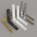 Metal L Shaped Brackets in Black White Gold Silver for Furniture Support
