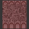 Abstract Geometric Patterned Wall Art With Intricate Relief And Modern Design 3d model