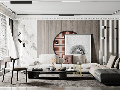 modern living room 3d model