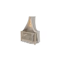 Cozy Baby Crib Interior With Beige Canopy Star Decorations And Wooden Rails