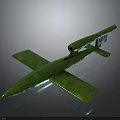 Green Shiny Aircraft Model Equipment With Smooth Surface And Wing Structure