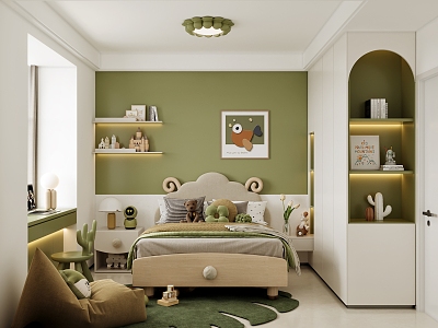 Modern Children's Room Children's Bed Wardrobe model