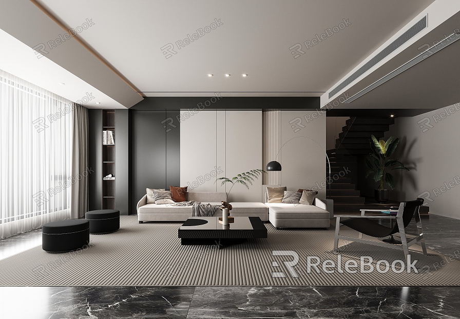 modern living room model