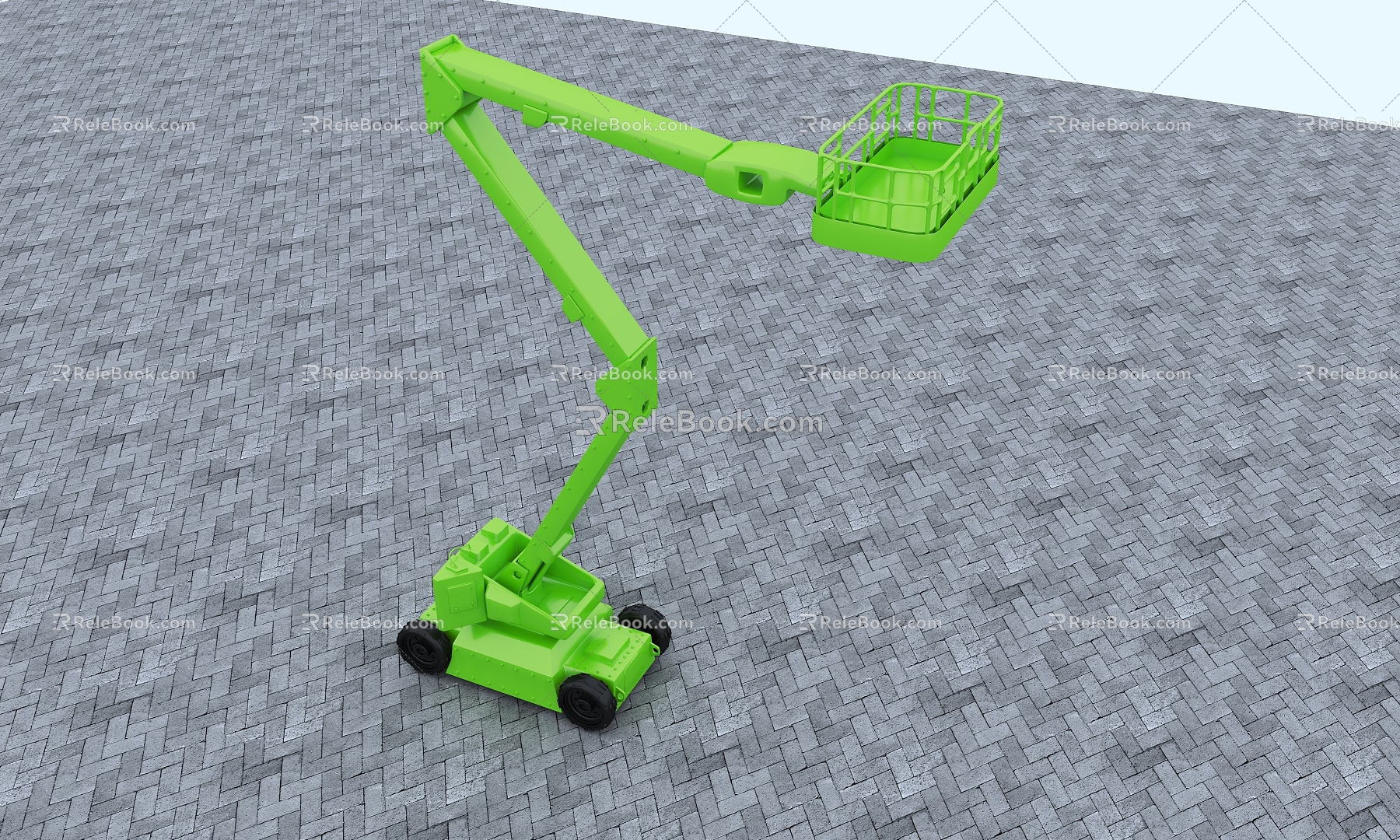 crank arm car lift elevator engineering machinery 3d model