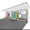 Huawei Smart Life Store With Electronics Display And Smart Devices Showroom 3d model