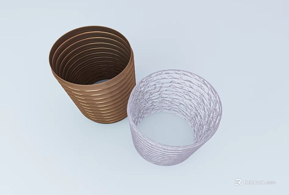 Outdoor Chairs With Brown Spiral Pattern And Light Purple Mesh Design 3d model 
