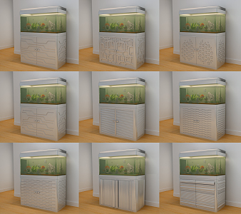 Modern fish tank fish tank highlights 3d model