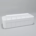 Practical White Plastic Storage Organizer With Multiple Compartments And Drawers 3d model