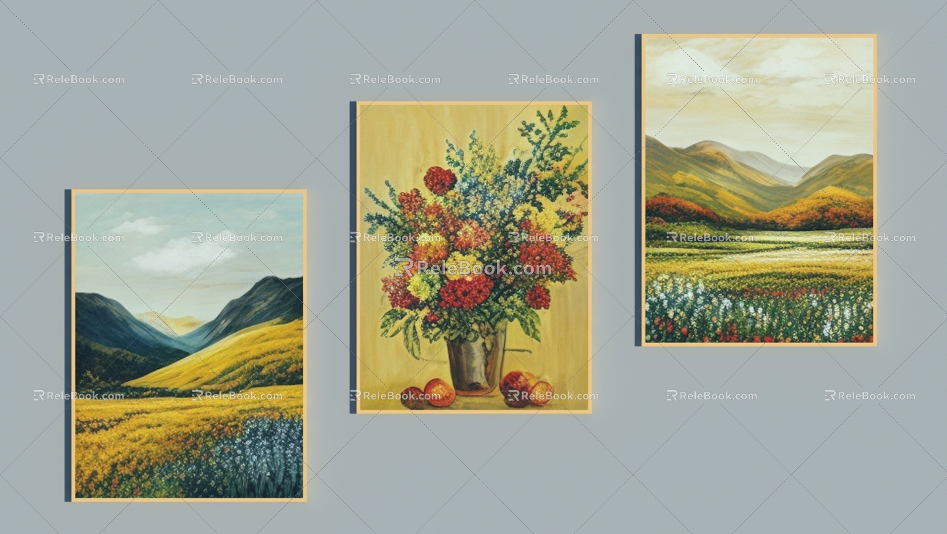 Decorative Painting Hanging Painting Illustration Art Painting Oil Painting Floral Painting Plant Painting Creative Painting Landscape Painting Chinese Painting Figure Painting Chinese Decorative Painting Watercolor Painting 3d model