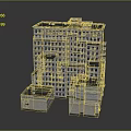 Multi Storey Urban Building Complex With Regular Window Rows And Adjacent Low Rise Structures