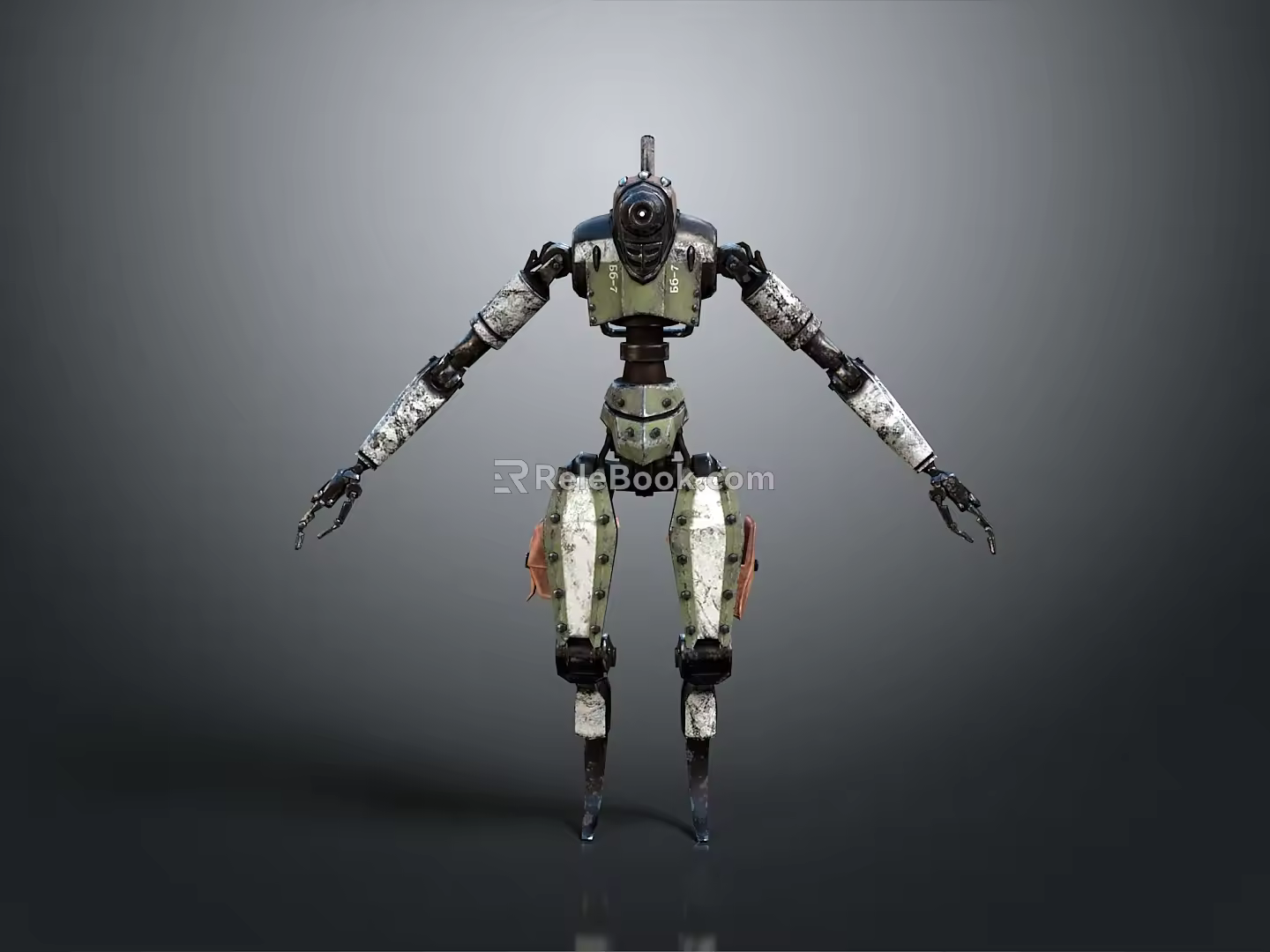Industrial Robot Single Wheel Robot Double Wheel Robot Assistant Small Robot 3d model