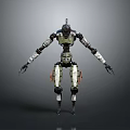 Industrial Robot Single Wheel Robot Double Wheel Robot Assistant Small Robot 3d model