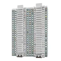 Modern High Rise Apartment Building Exterior With Multiple Windows And Balconies