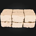 Natural Stone And Wood Blocks With Rough Texture For Decorative Projects