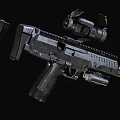 Advanced Tactical Firearms With Optical Scope And Extended Barrel Design