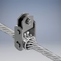 Industrial Equipment Durable Steel Cable With Secure Metal Clamp Fitting
