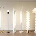Floor lamp Metal floor lamp Glass floor lamp 3d model
