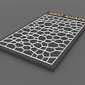 Minimalist Grid Shape Wall Decor With Abstract Geometric Pattern for Home Interior 3d model