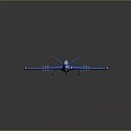 Blue White Red Striped Airplane Featuring Cockpit Windows And Stylish Wings Tail