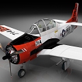 T28 Trainer Aircraft Military Aircraft 3d model